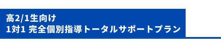 高2/1生向け・1対1完全個別指導トータルサポートプラン
