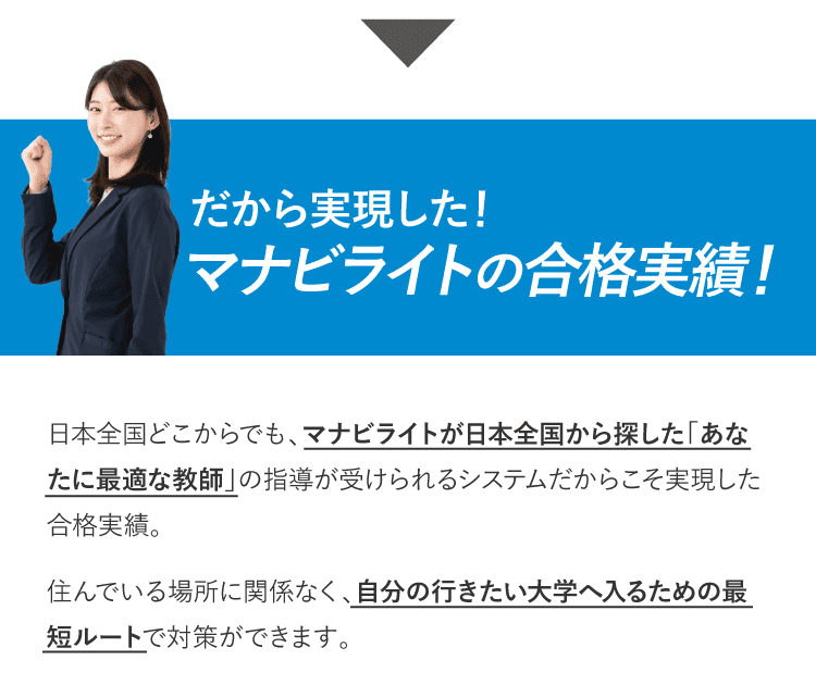 マナビライトの合格実績