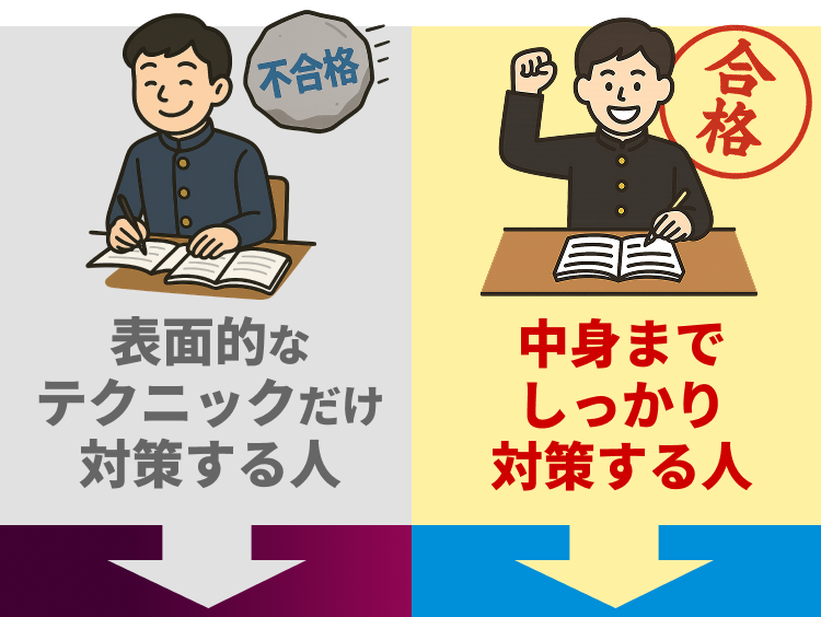 合格 中身までしっかり対策する人