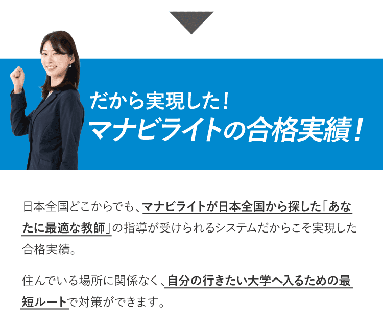 マナビライトの合格実績