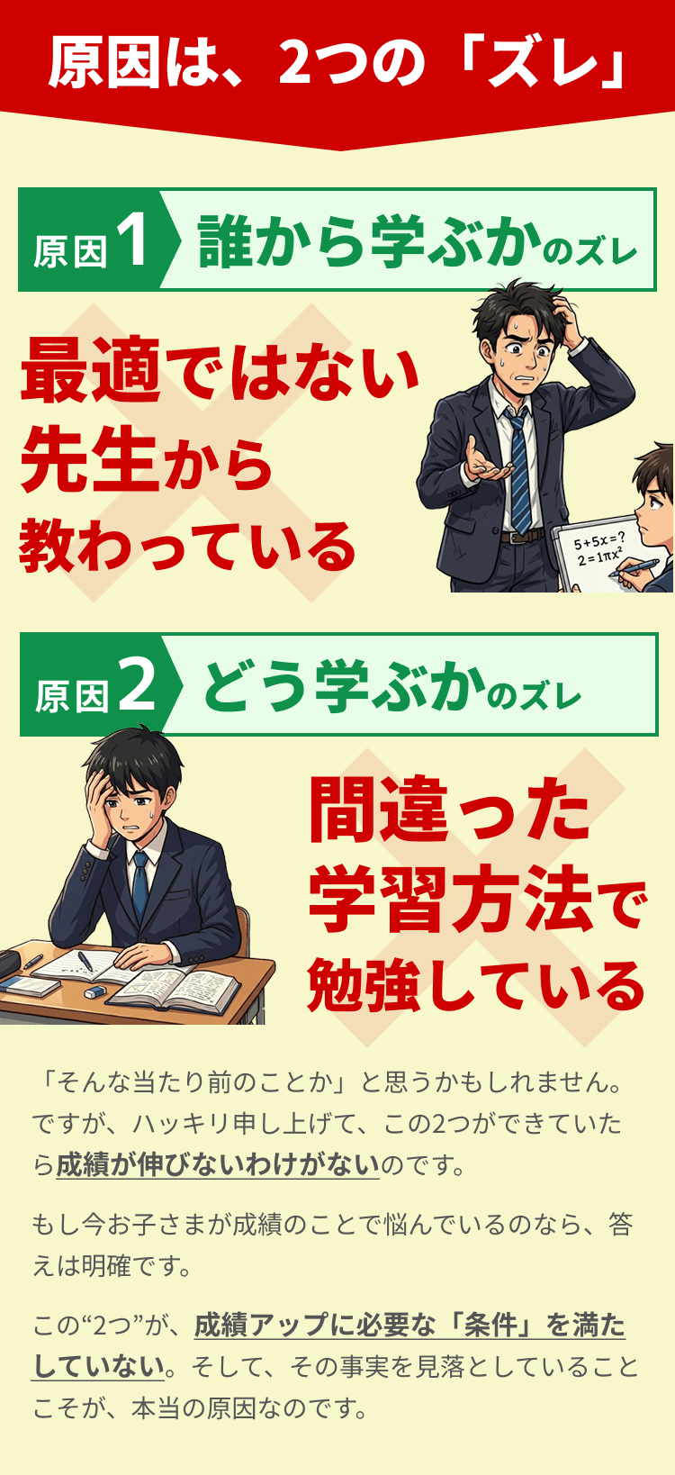 原因は、2つの「ズレ」