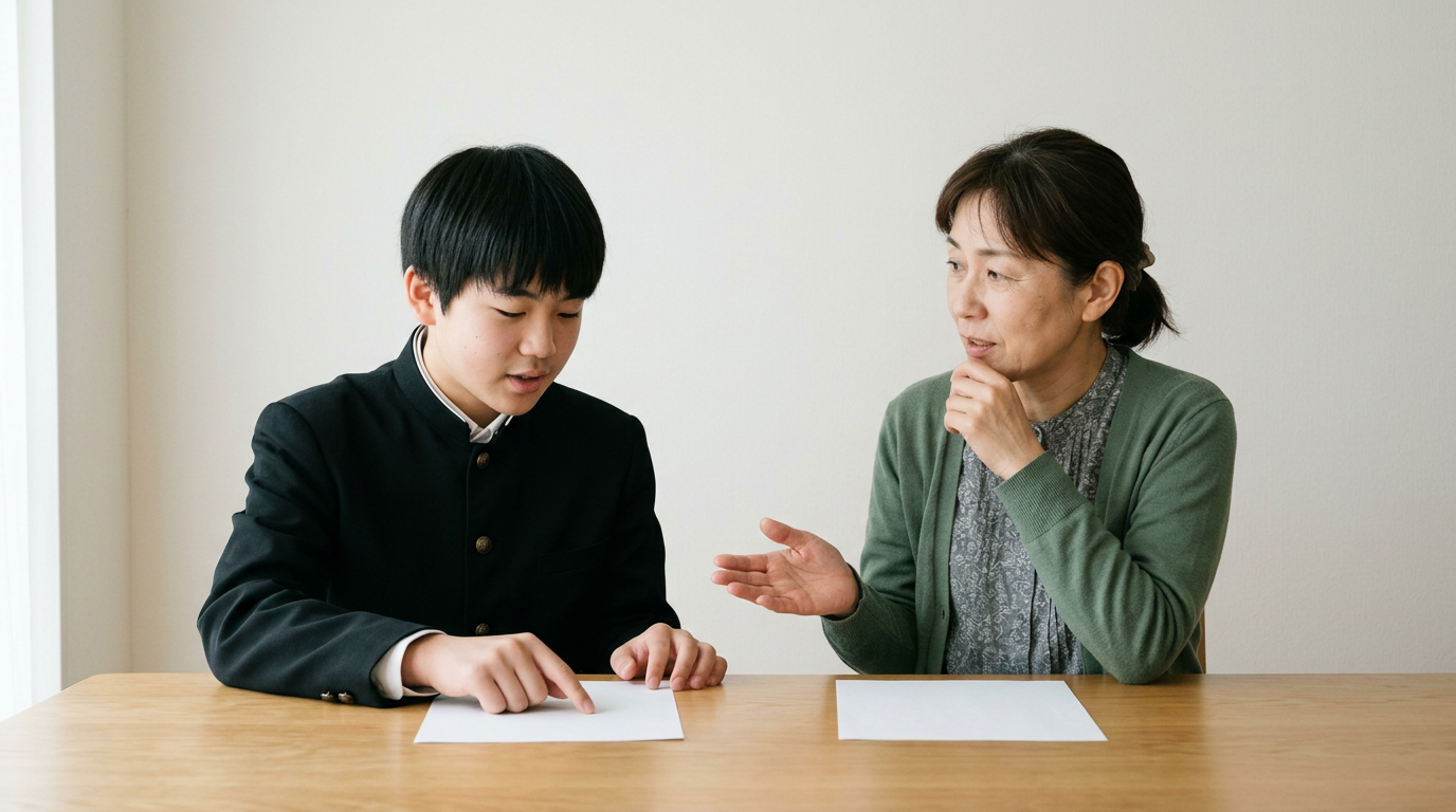 ③ 大阪とのつながりと、卒業後の約束を分けて読みますに向けて準備する高校生