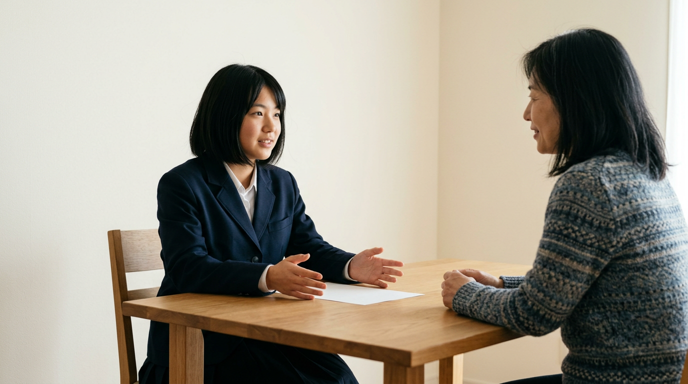 身近な経験を、社会の仕組みへの問いに変えますに向けて準備する高校生