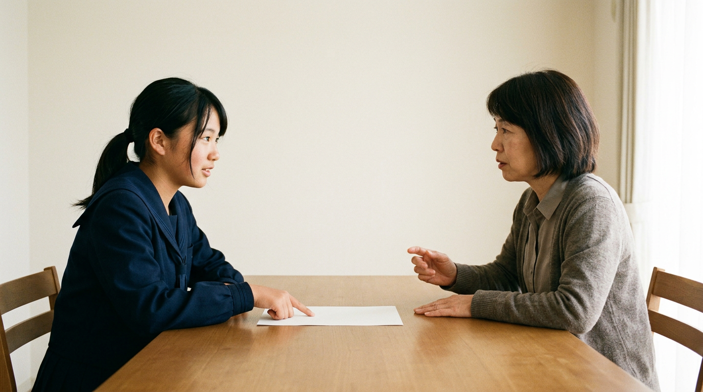 書式を保存してから印刷し、記入欄の欠けを確認しますに向けて準備する高校生
