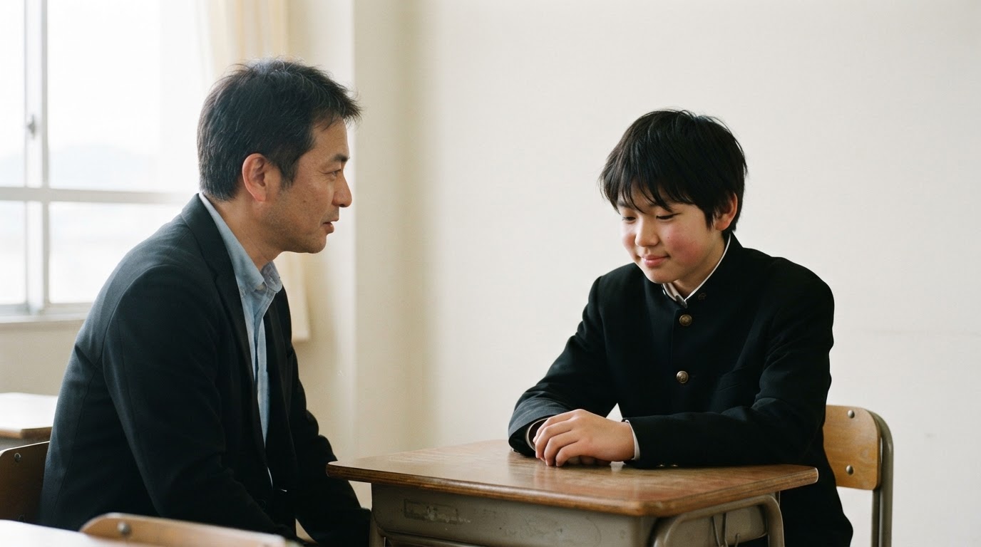 課される課題と攻略マップに向けて準備する高校生