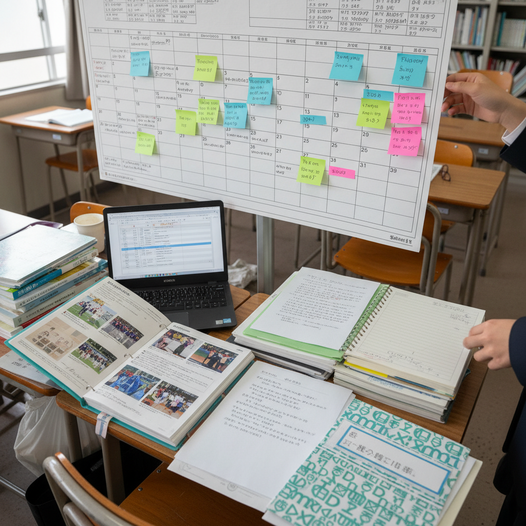 中央大学 商学部の出願までの準備計画を整理する高校生