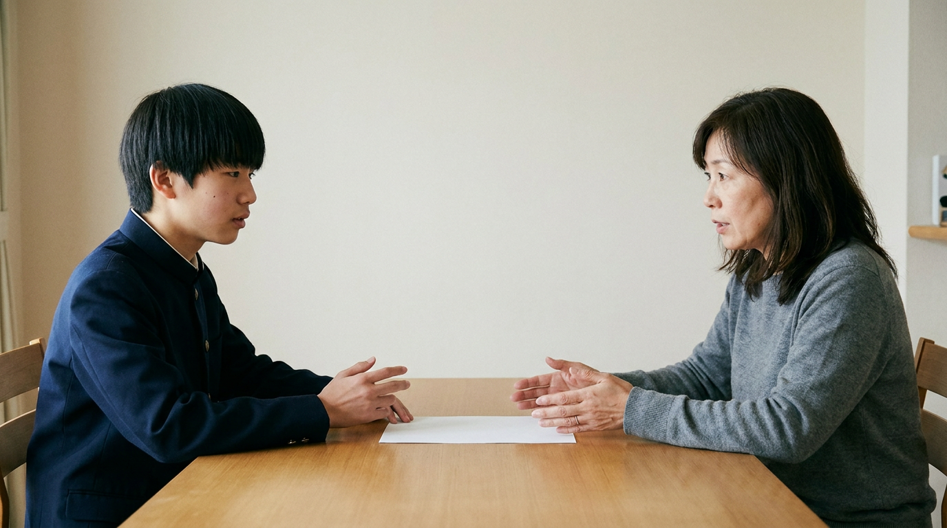 合格発表から手続きまでの期間も短く、事前の準備が必要ですに向けて準備する高校生