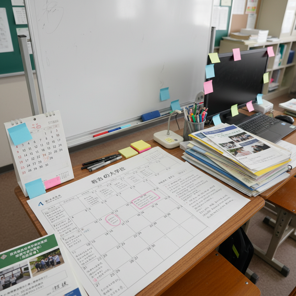 大阪公立大学 看護学部の出願までの準備計画を整理する高校生