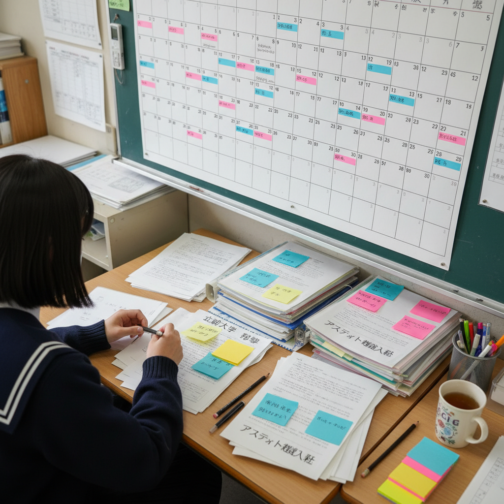 立教大学 理学部の出願までの準備計画を整理する高校生