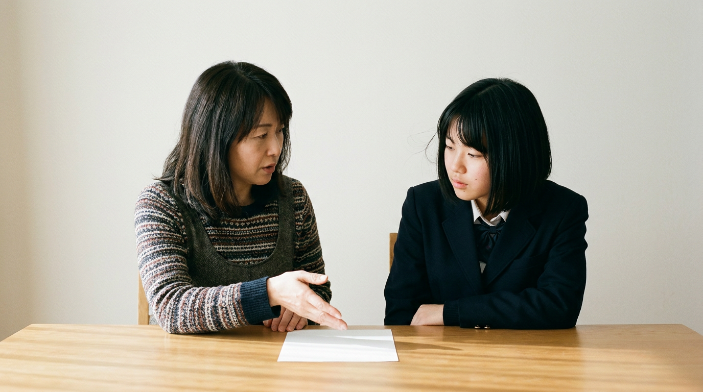 受験票と合格後の手続きまで予定表へ入れますに向けて準備する高校生