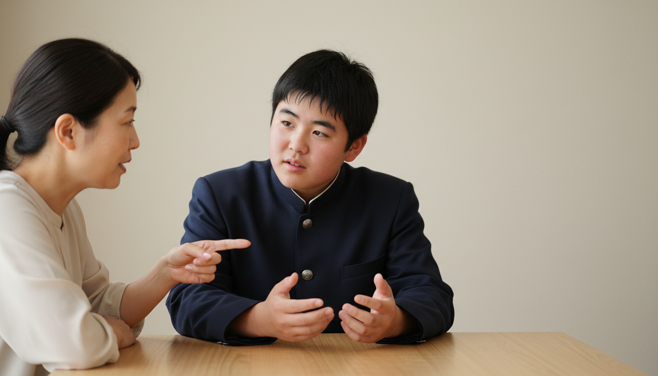 チームでの経験から、人の関係や制度への問いを作りますに向けて準備する高校生