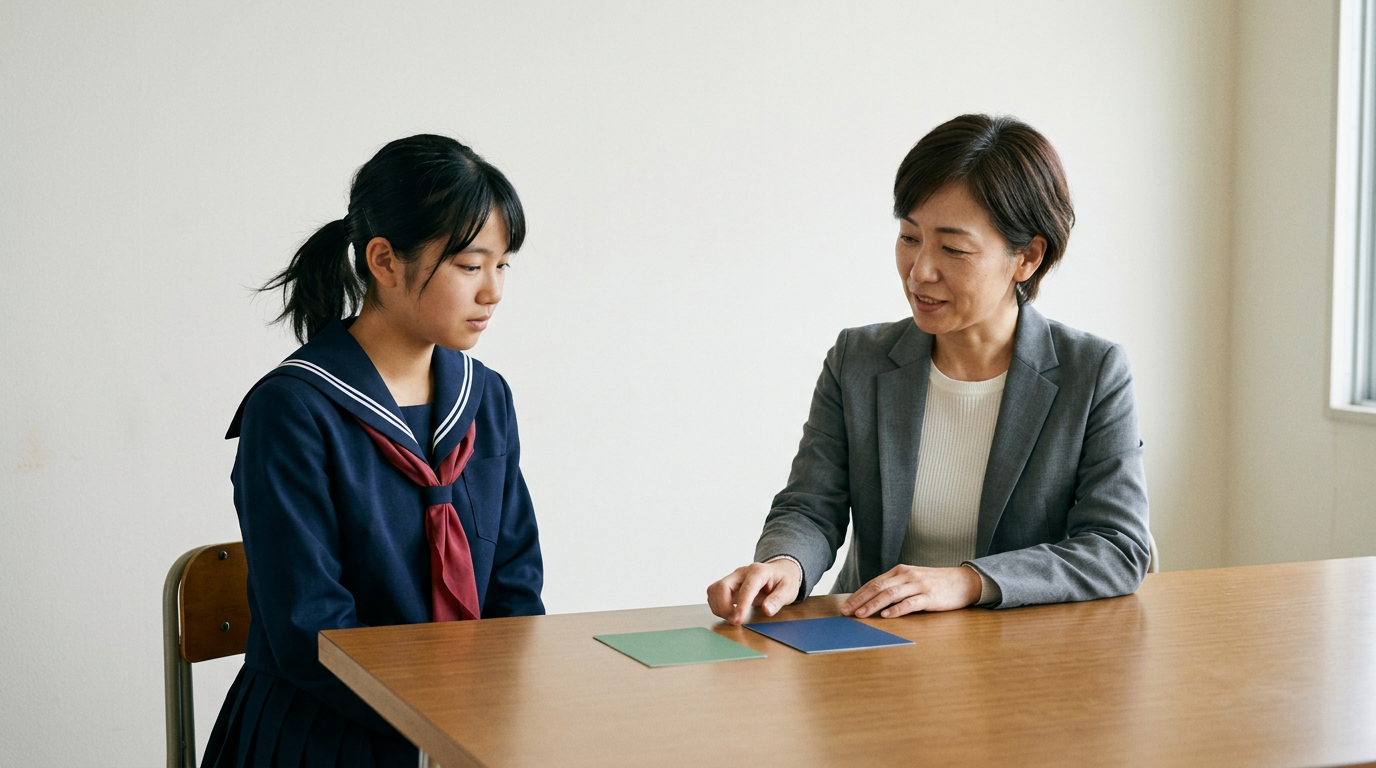 未公表の細部を、例年の数字で埋めないようにしますに向けて準備する高校生