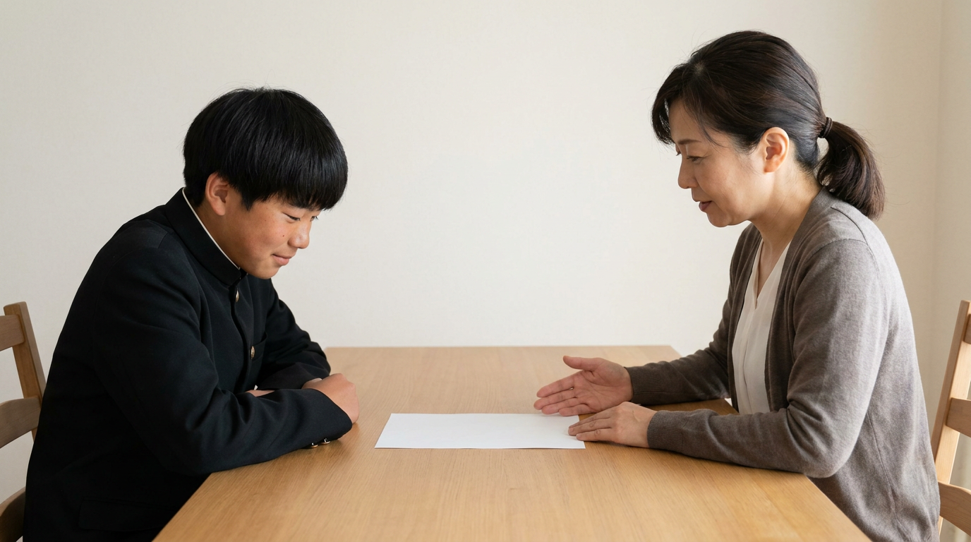 持ち物と会場は、要項と受験票を基準にしますに向けて準備する高校生