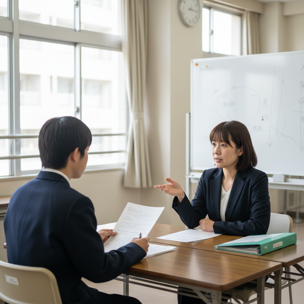 大阪公立大学 医学部の面接・口頭試問を練習する高校生