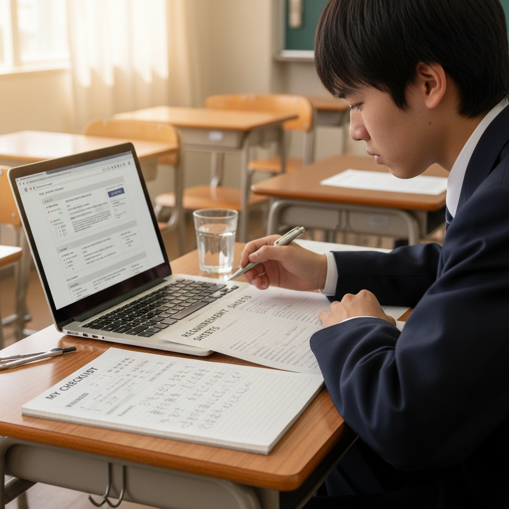 法政大学 法学部の出願条件と募集要項を確認する高校生