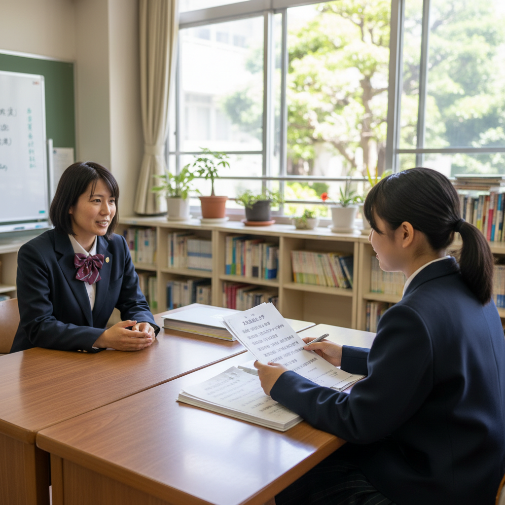 大阪公立大学 工学部の面接・口頭試問を練習する高校生