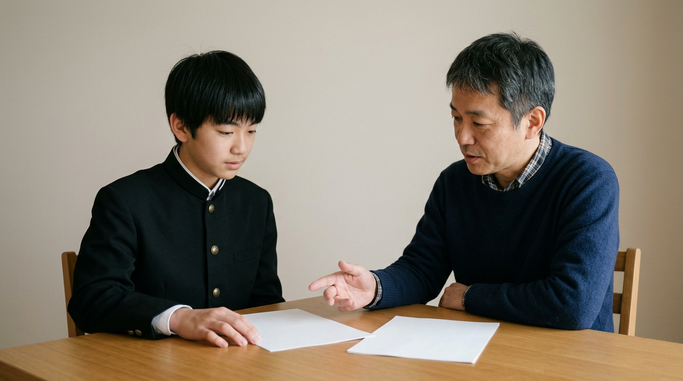 合格した場合に入学する意思と、他の出願との関係を確認するに向けて準備する高校生