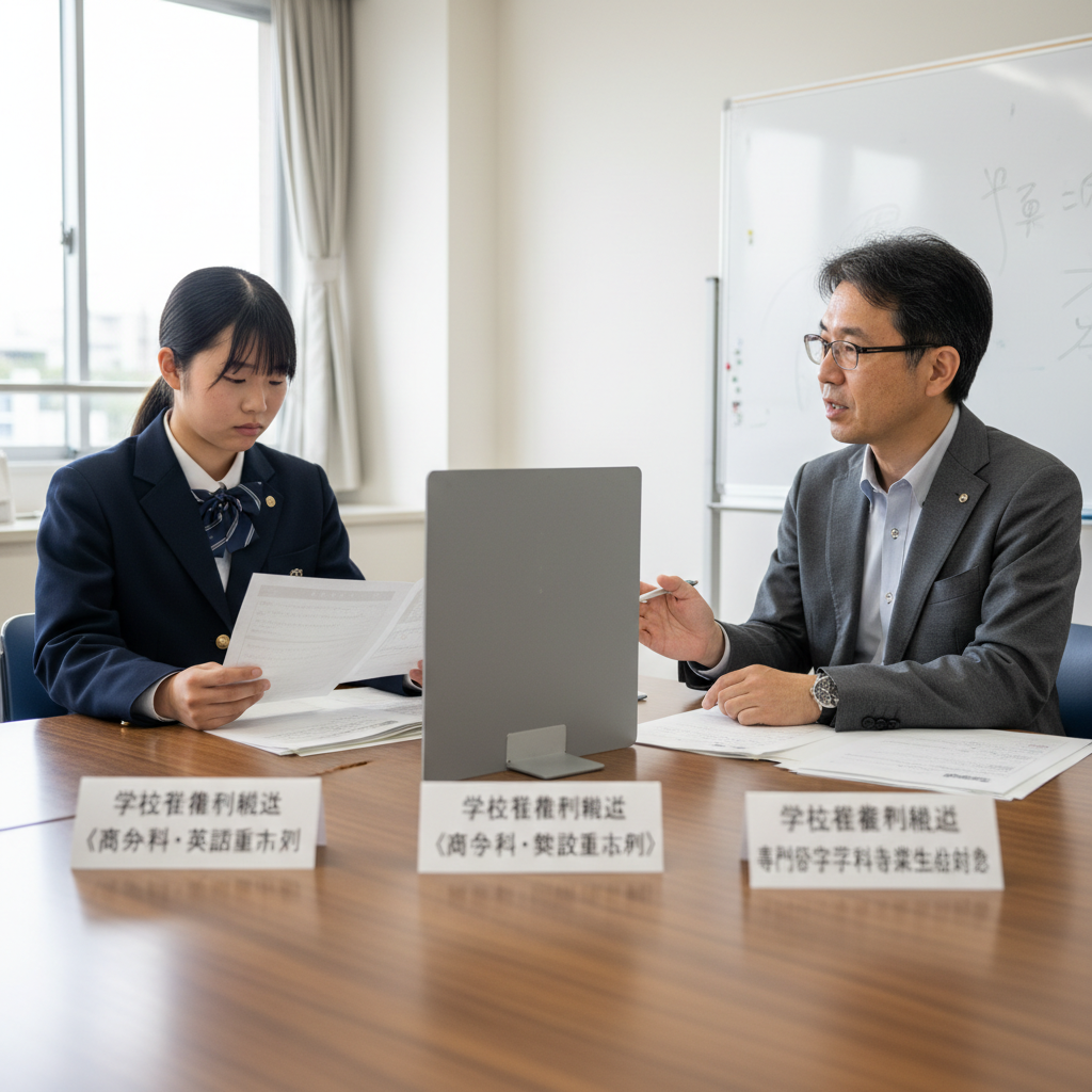 大阪公立大学 商学部の面接・口頭試問を練習する高校生
