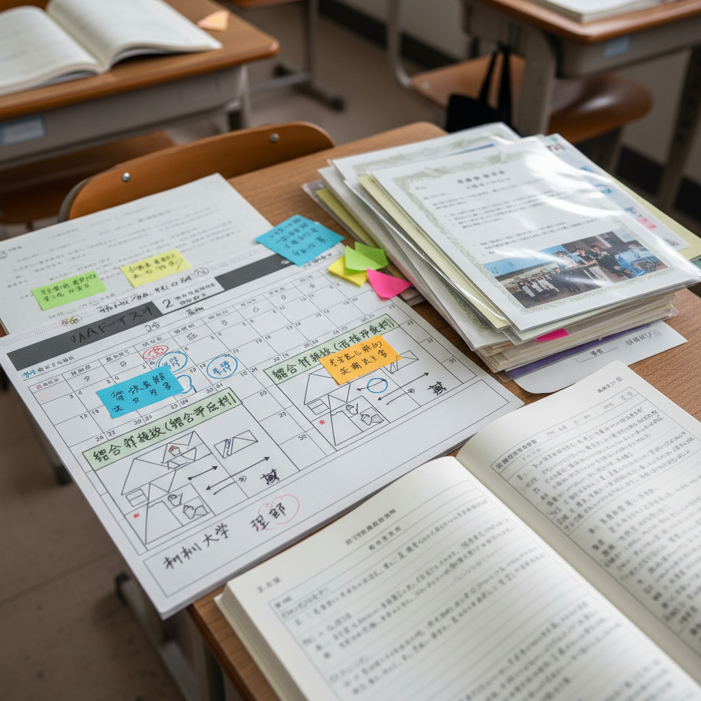 神奈川大学 理学部の出願までの準備計画を整理する高校生