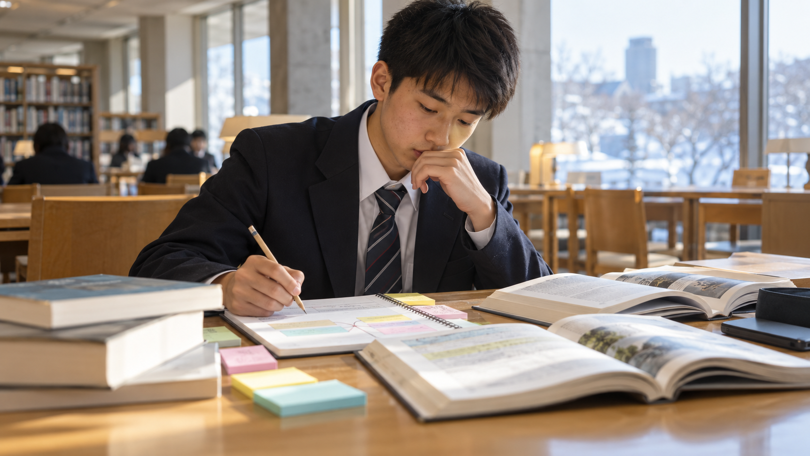 読書から生まれた疑問を志望理由の問いへ整理する高校生