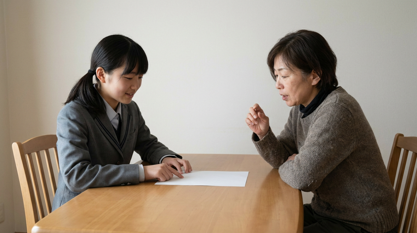 専願の意味と出願前に家族で決めることに向けて準備する高校生