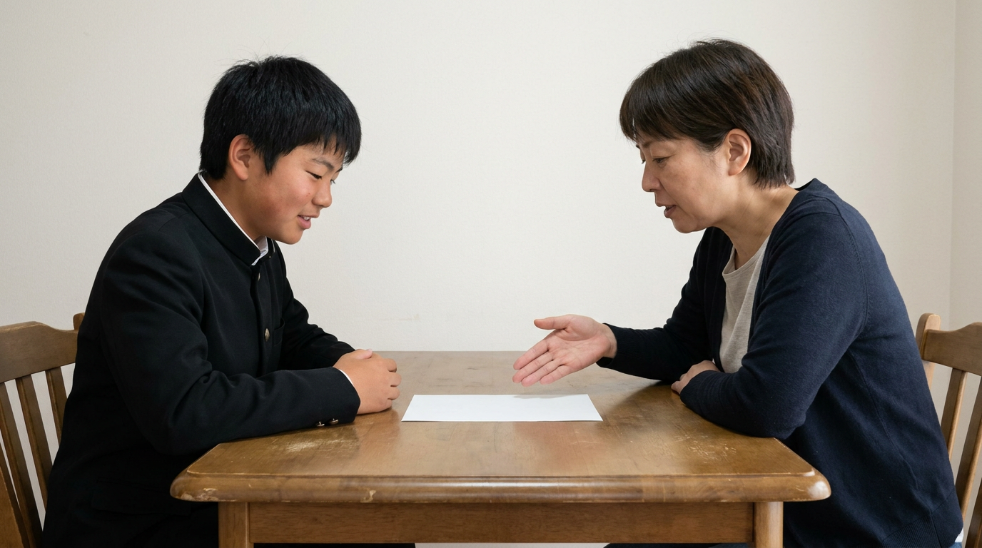 検定料と入学手続は、家庭でも予定を共有しますに向けて準備する高校生