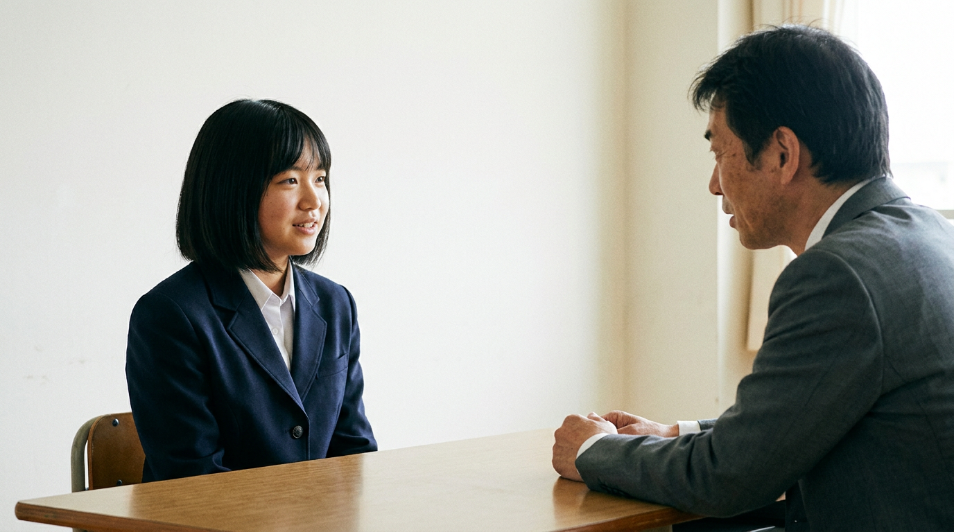毎週の目標は、行動が分かる形にしますに向けて準備する高校生