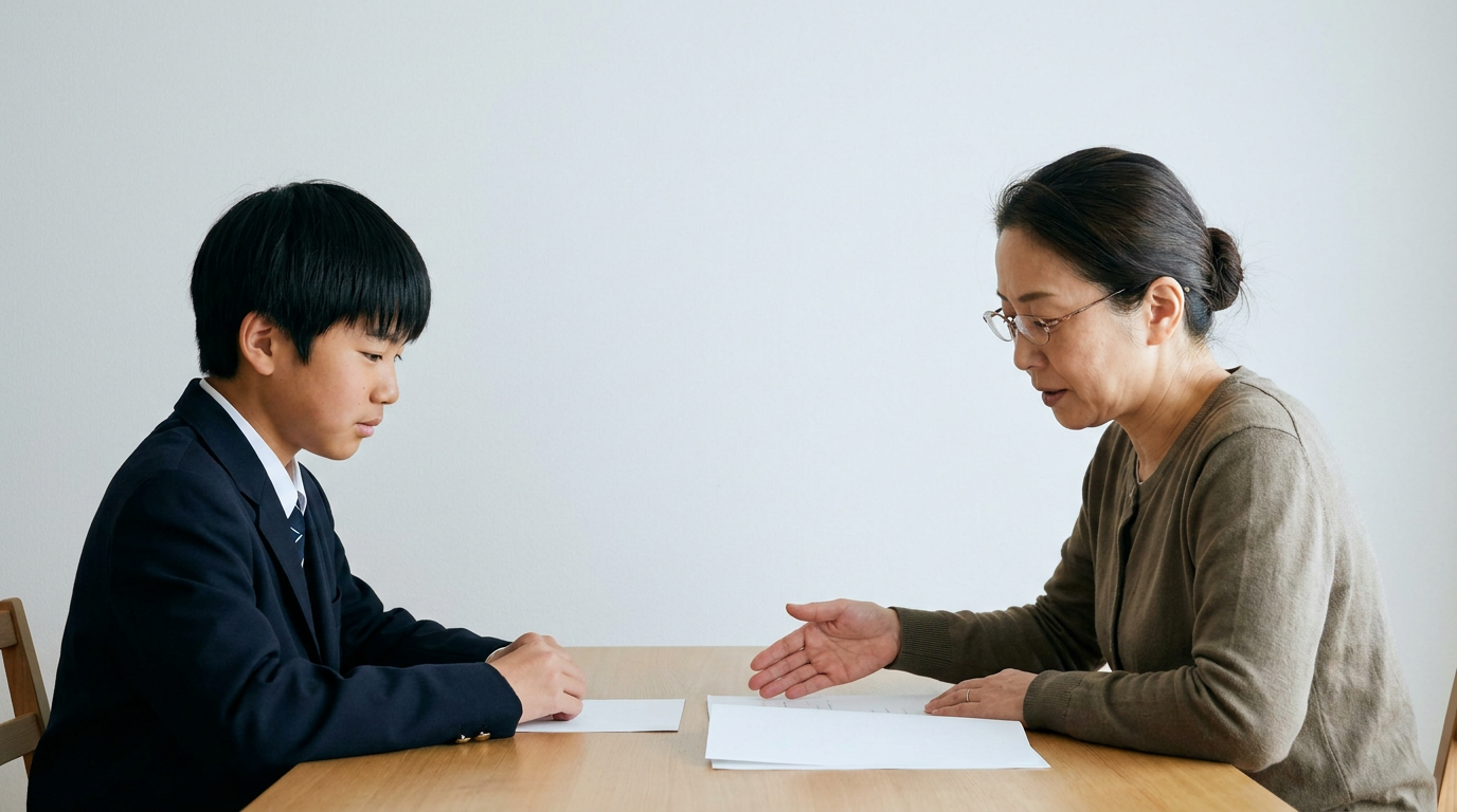検定料を払っても、書類がなければ出願は完了しませんに向けて準備する高校生