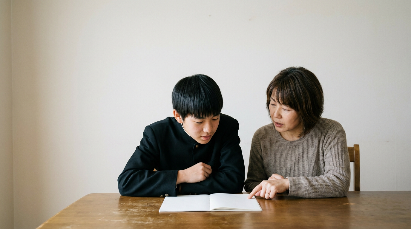 合格時の入学意思は、出願前に家族とも共有しますに向けて準備する高校生