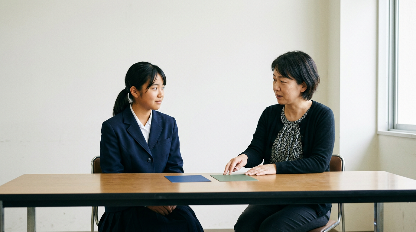「条件を満たす」と「選ぶべき」は別の判断ですに向けて準備する高校生