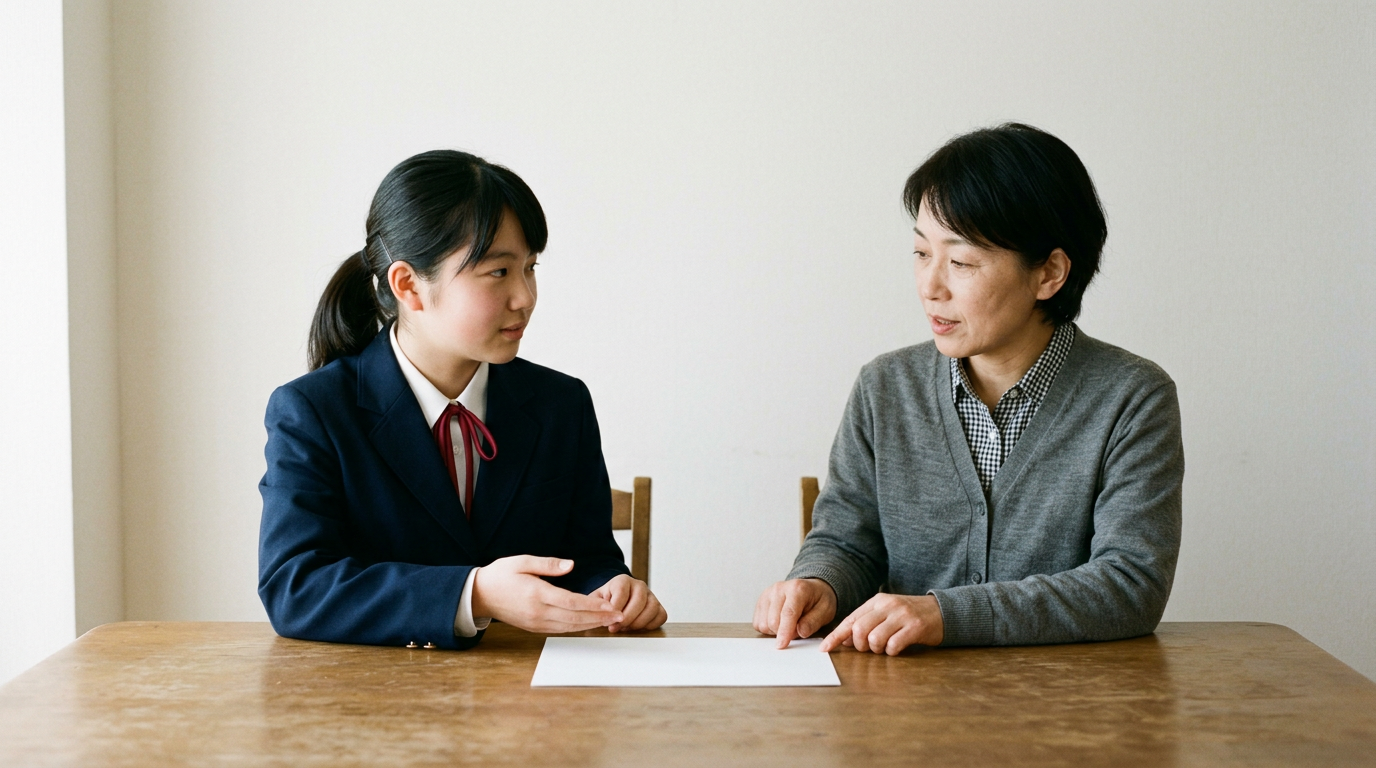 自分用の予定表には作業と担当も書きますに向けて準備する高校生