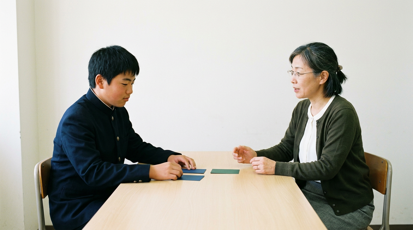 評定の条件を全方式へ広げないようにしますに向けて準備する高校生