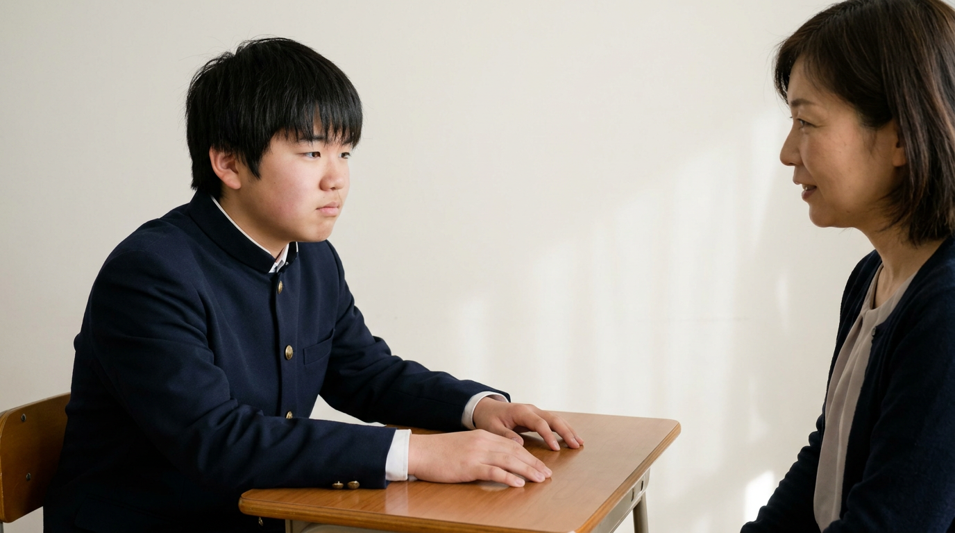 短い文章ほど、何を残すかを先に決めますに向けて準備する高校生