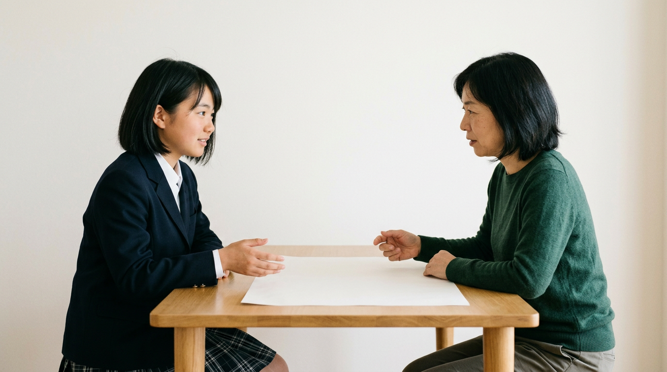 看護学専攻は、生活を含めて人を支える学びですに向けて準備する高校生
