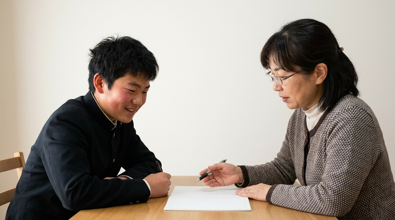試験前日は、覚える量より確認する順序を整えますに向けて準備する高校生