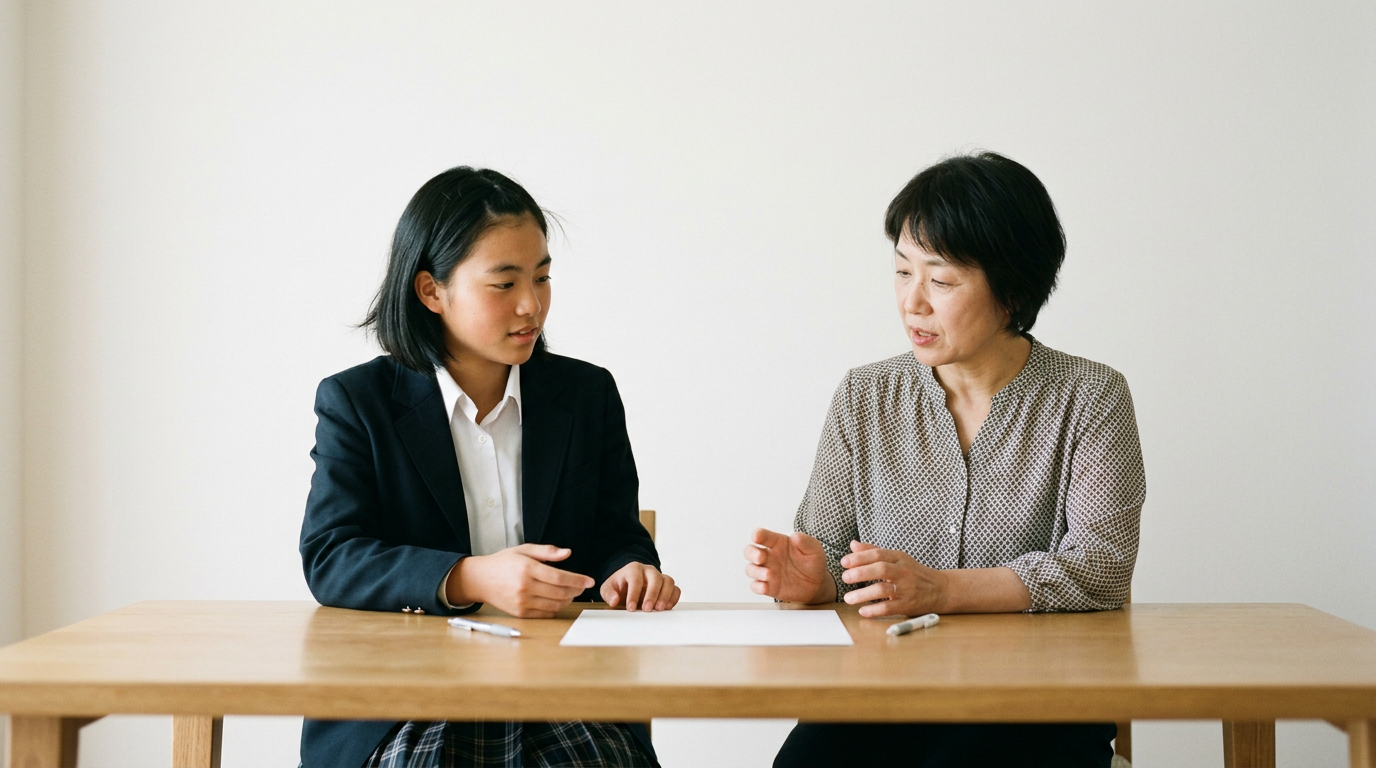 Web登録だけで出願が完了するわけではありませんに向けて準備する高校生