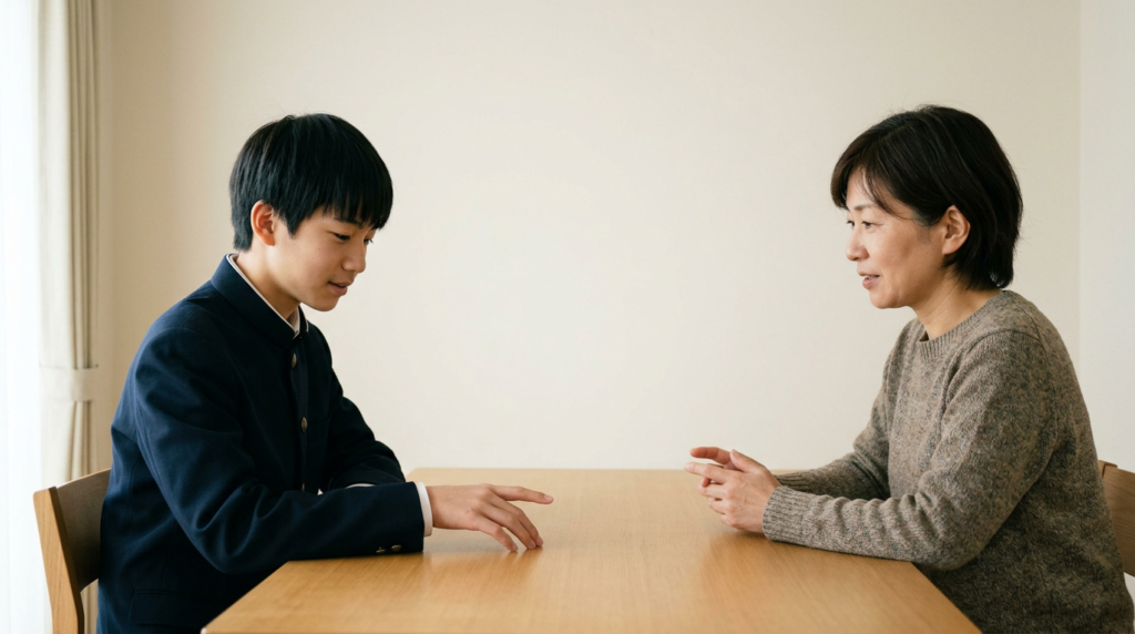 「第一志望」の意味を、家族や学校と共有しますに向けて準備する高校生