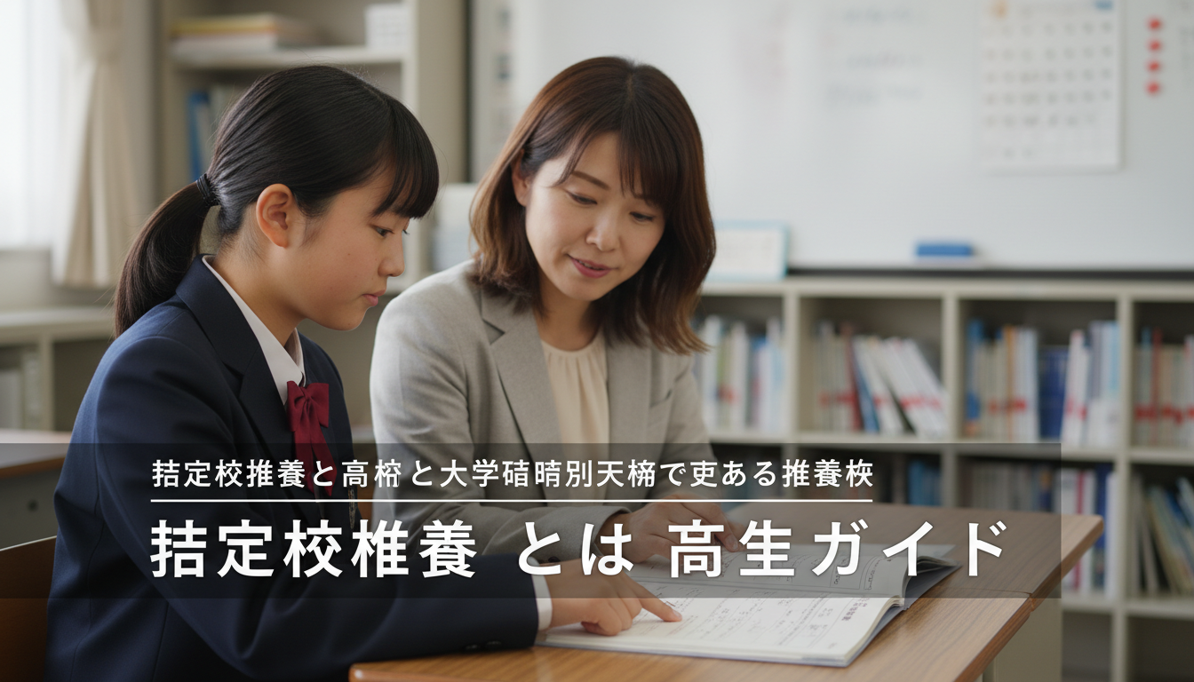 指定校推薦とは高校と大学の信頼関係で生まれる推薦枠に向けて準備する高校生