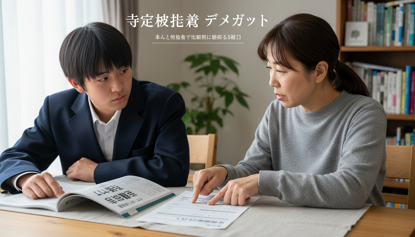 本人と保護者で出願前に確認する5項目に向けて準備する高校生