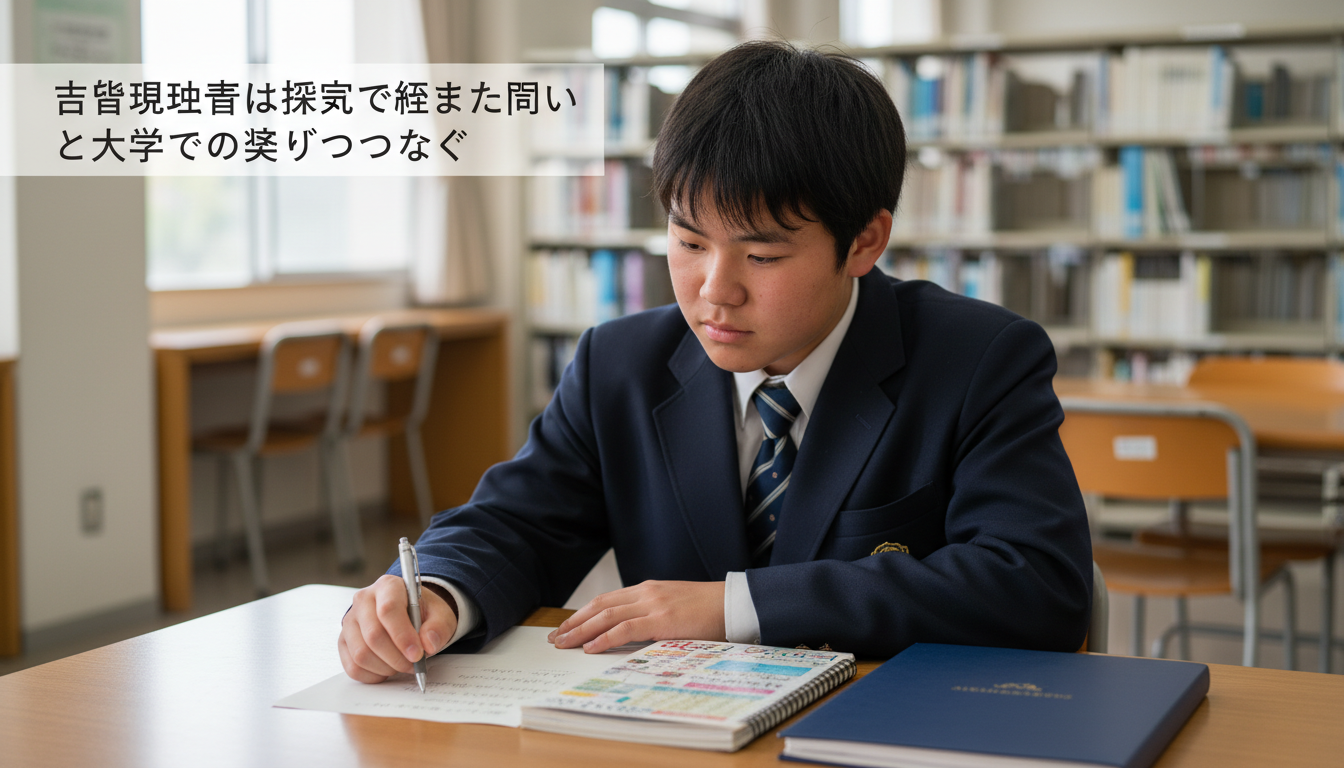 志望理由書は探究で生まれた問いと大学での学びをつなぐに向けて準備する高校生