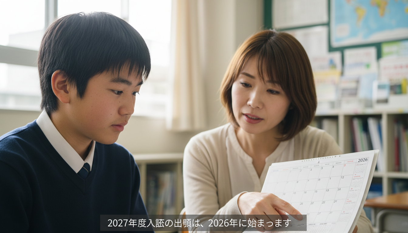2027年度入試の出願は、2026年に始まっていますに向けて準備する高校生